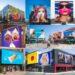 This photo presents a fascinating montage of various advertisements that permeate urban landscapes, each vying for attention with its own splash of color and creative design. The images range from fashion and beauty to abstract art, each billboard offering a glimpse into the diverse array of products, services, and messages that contribute to the pulsating energy of city life. The collection reflects the intersection of commerce, art, and the everyday hustle, illustrating how public spaces are transformed into arenas of visual stimulation.